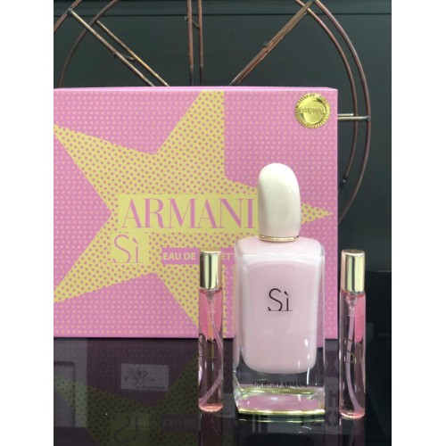 Armani Si EDT pink 100 ml Bayan parfüm & 2 x 20 ml Decant çanta boy parfüm