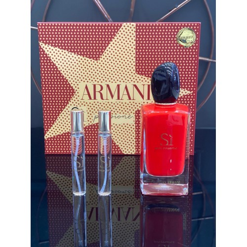 Armani Si Passione edt 100 ml Bayan parfüm  & 2 x 8 ml Decant çanta boy parfüm