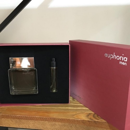 Calvin Klein SET Euphoria Men 100 ml Edp Erkek parfüm & 1x20 ml Decant çanta boy parfüm